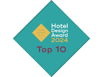HOTEL Design Award 2024 - Top 10 Hotel BERGEBLICK Hotel Design Award 2024 Top 10 Auszeichnung im Diamant-Design